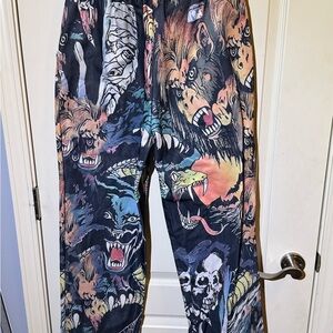 VeryRare “Many Monsters” Men's Multicolor Graphic Print Pants XXL $85